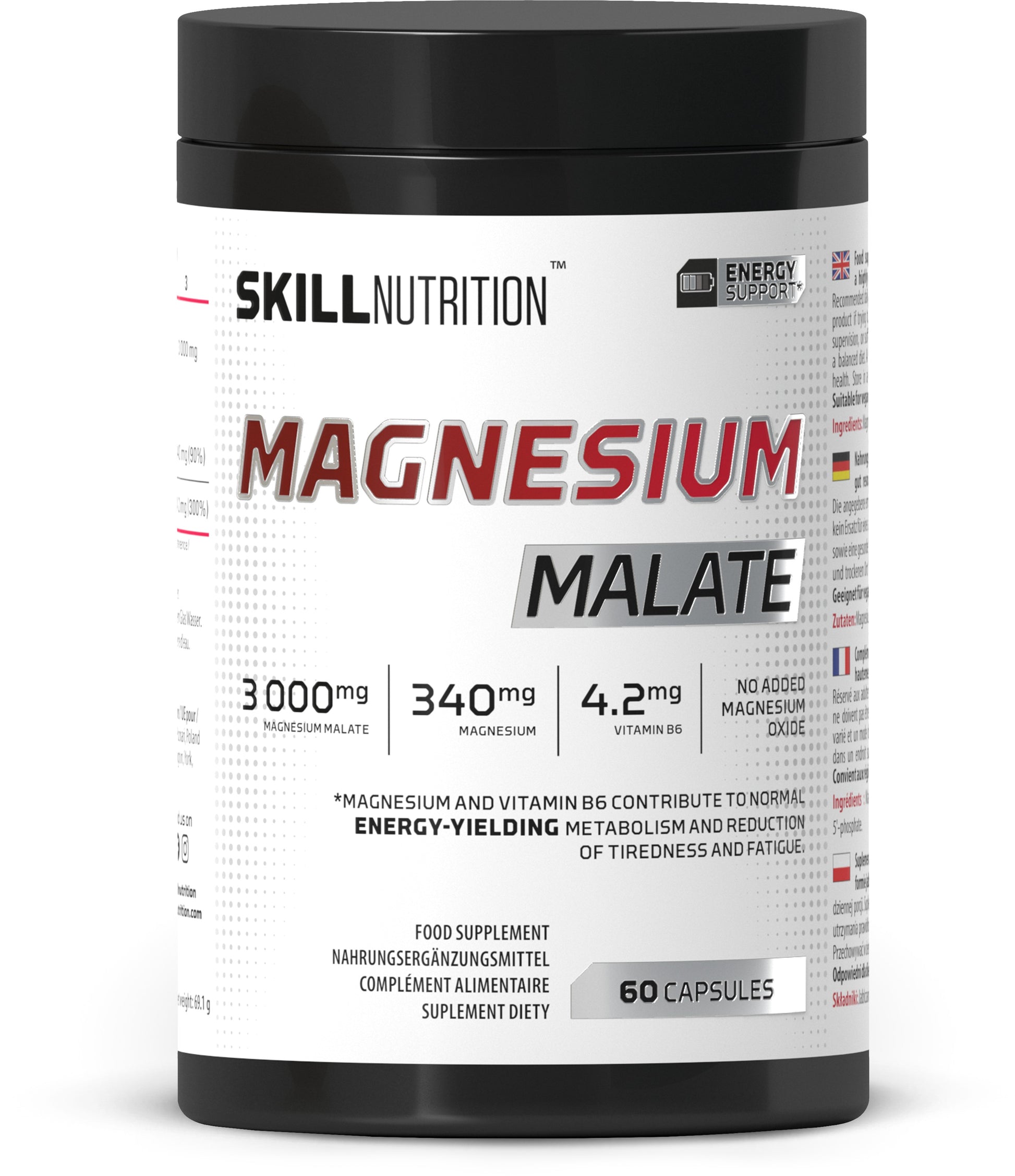 Maisto papildas Magnesium Malate, 60 kapsulių