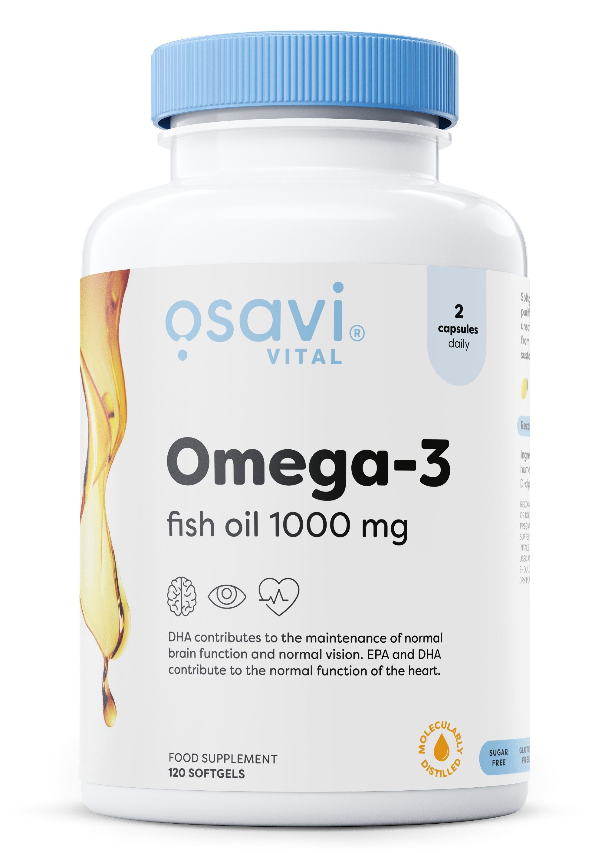 Osavi Omega-3 žuvų aliejus kapsulės sveikatai