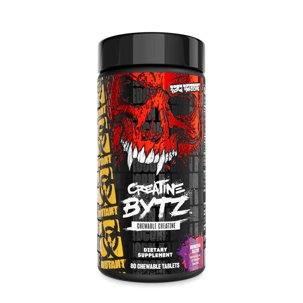 Mutant Creatine Bytz Chewables, Berried Alive - 80 kramtomųjų tablečių