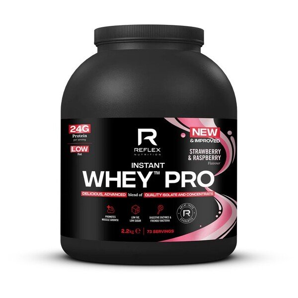 Reflex Nutrition Whey PRO, braškinis baltymas, uogų skonio, 2200 g