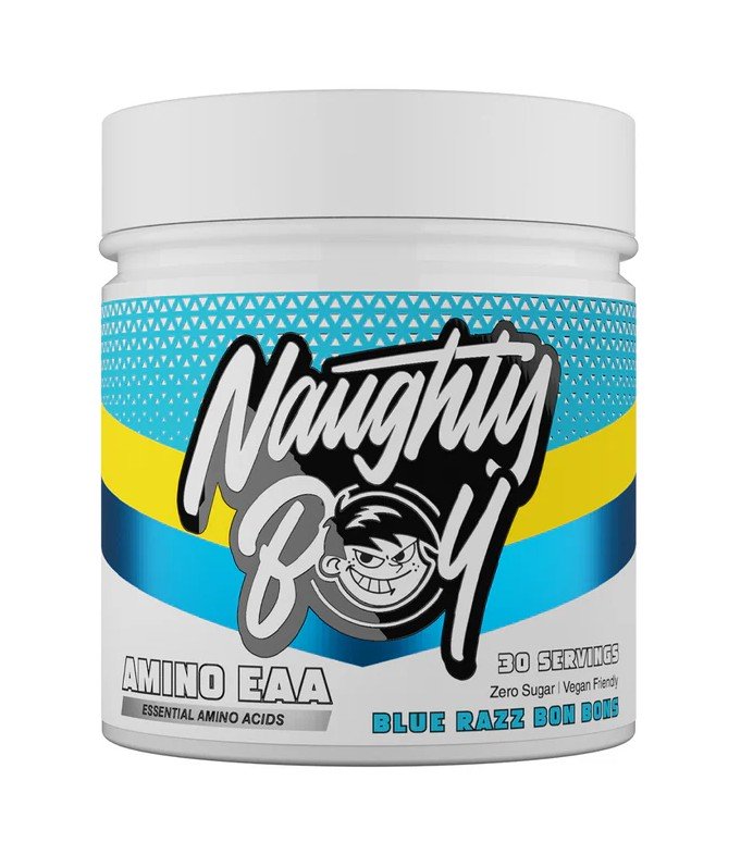 Naughty Boy Amino EAA, Blue Razz Bon Bons - 345 g maisto papildas